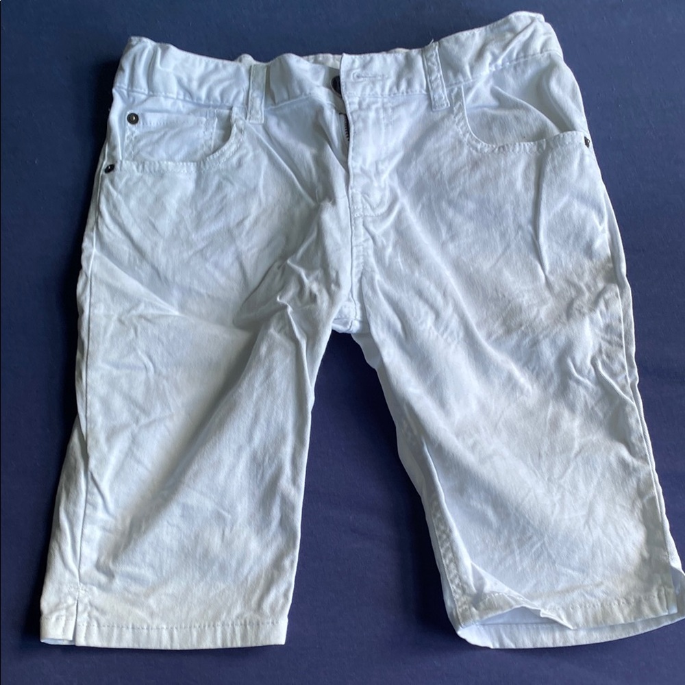 Boys White Casual Shorts